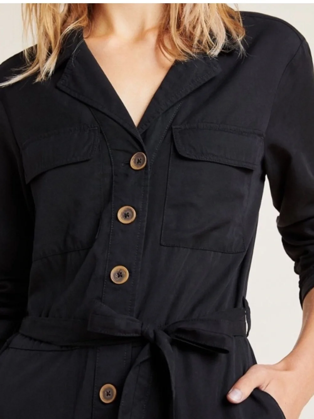 Anthropologie Sanctuary Women’s Small‎ Black Renewal Utility Jumpsuit